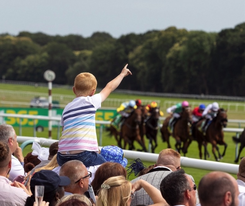 Haydock Park family enjoying the racing