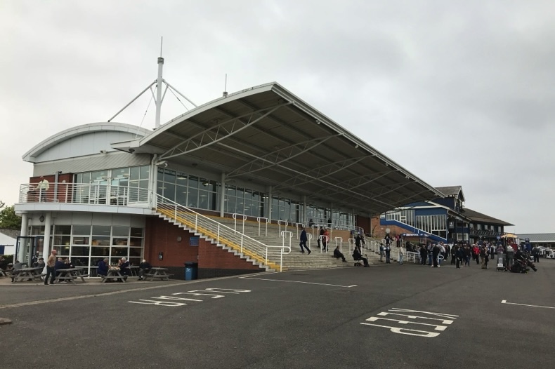 Grandstand at Leicester Racecourse